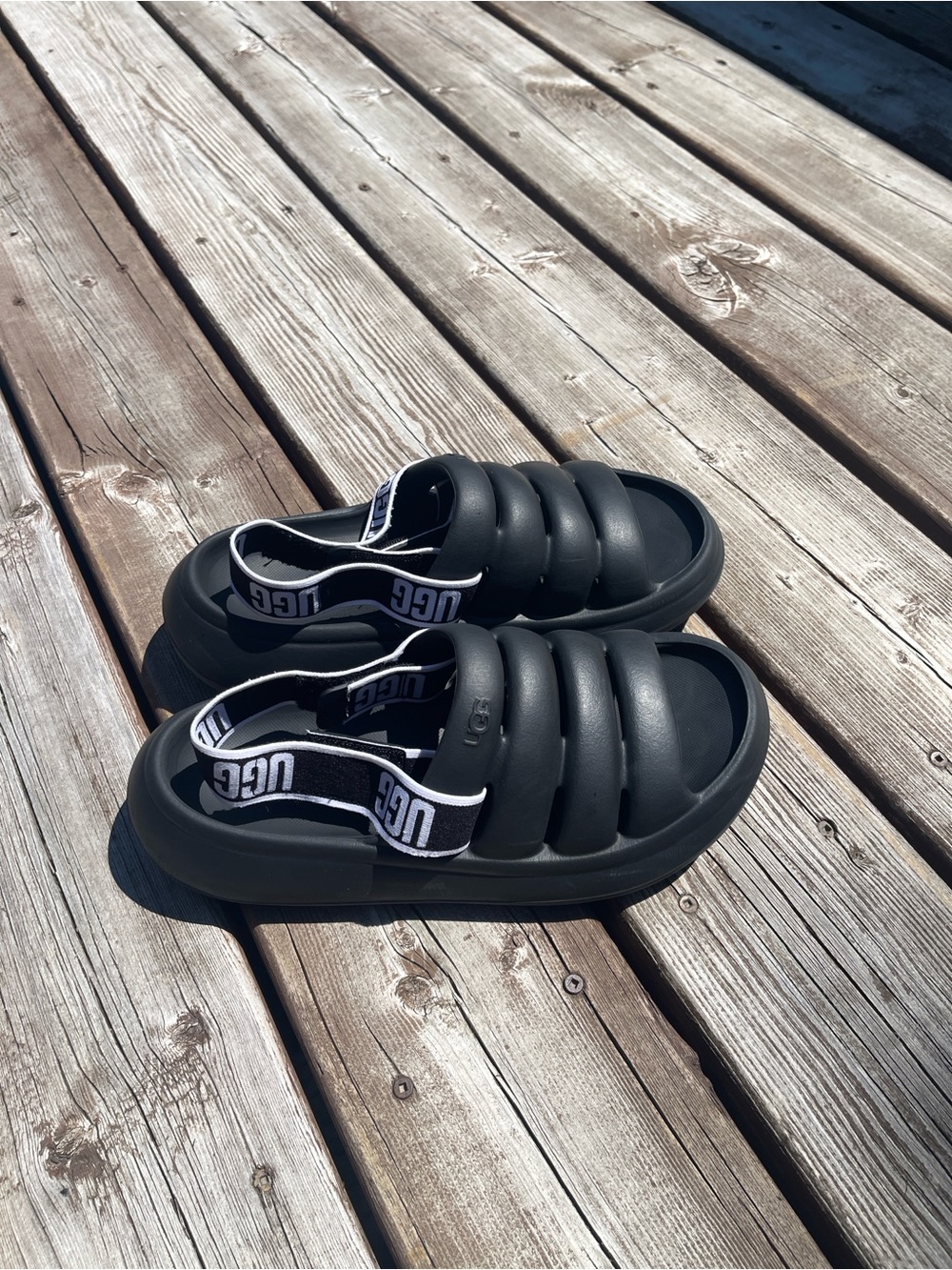 UGG Sport Yeah Sandals – Black | Removable Straps - Picture 2 of 4